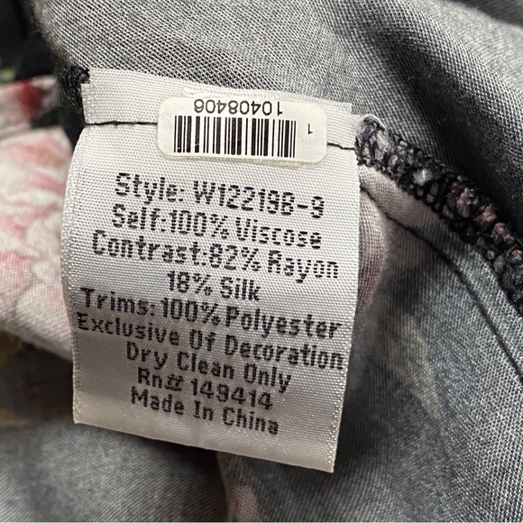 Johnny Was 3J Workshop Velvet mix Black Long Sleeve Top shirt Blouse Size Medium - Picture 4 of 15